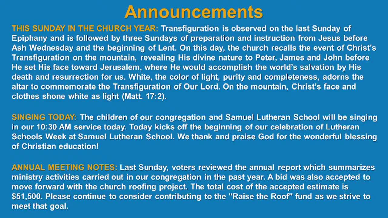 Christ Evangelical Lutheran Church WELS