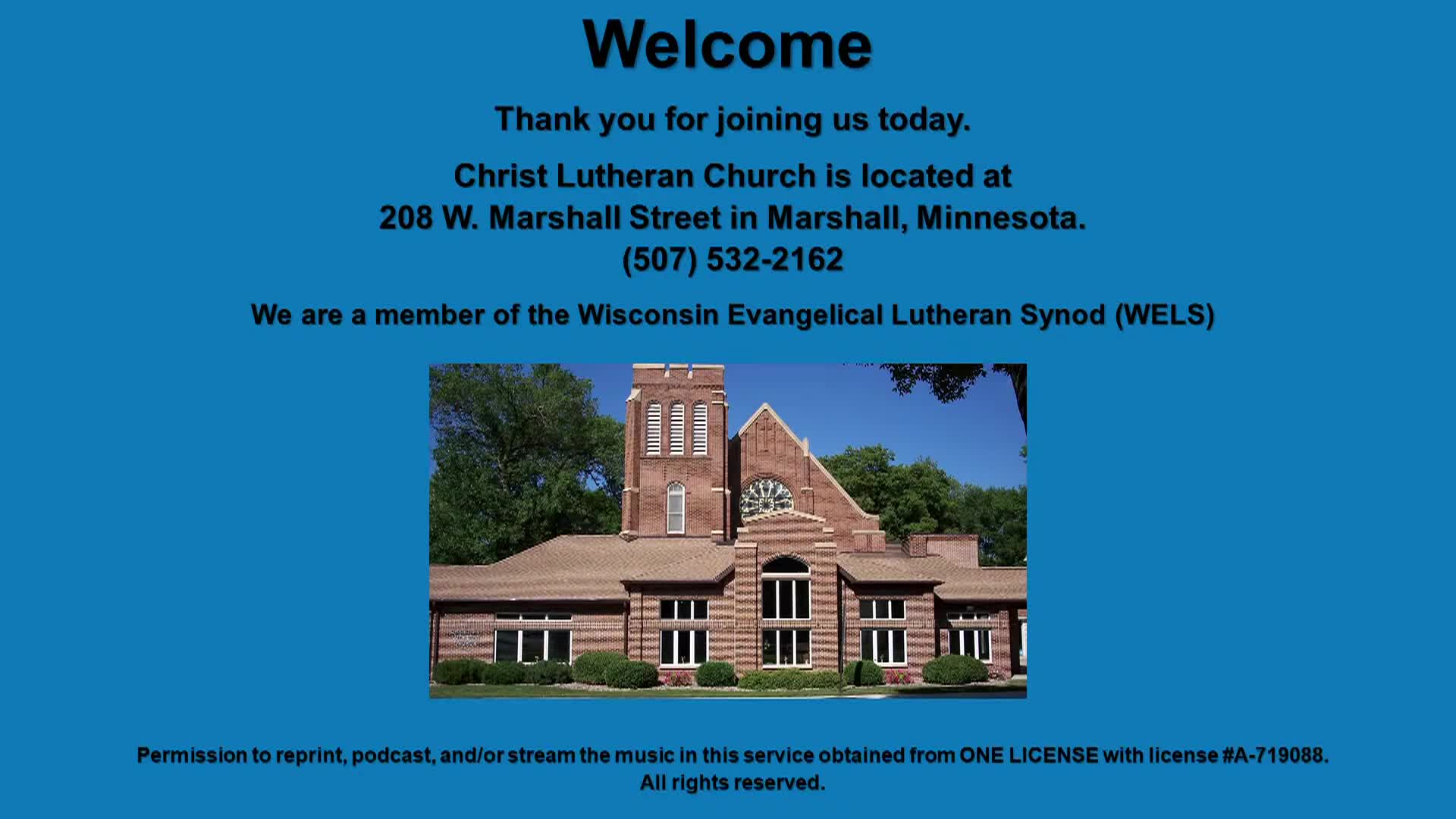 Christ Evangelical Lutheran Church WELS