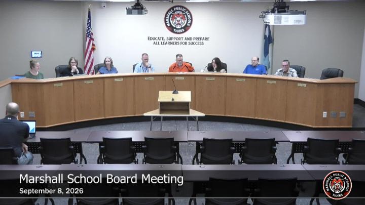 Thumbnail image for Marshall Public Schools Board Meeting: 9/8/26